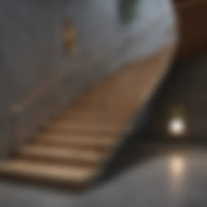 Selection of various materials for stair construction