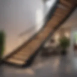 A beautifully designed staircase showcasing modern architecture