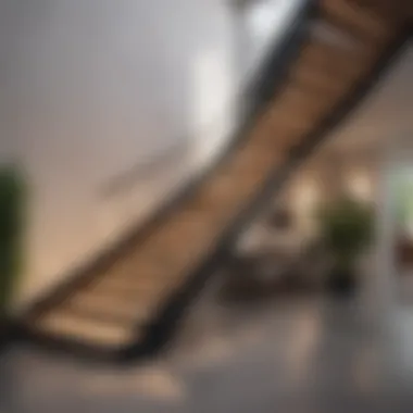 A beautifully designed staircase showcasing modern architecture