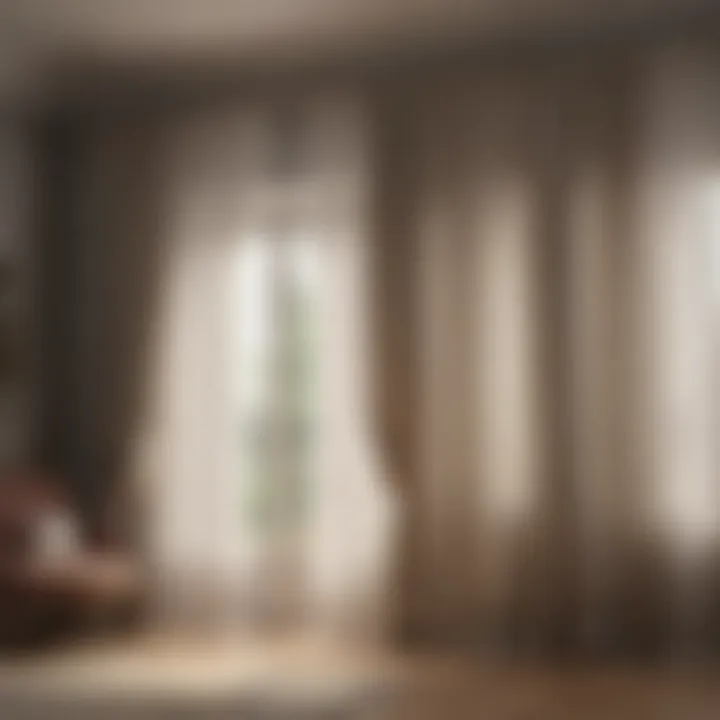 Different styles of sheer curtains displayed