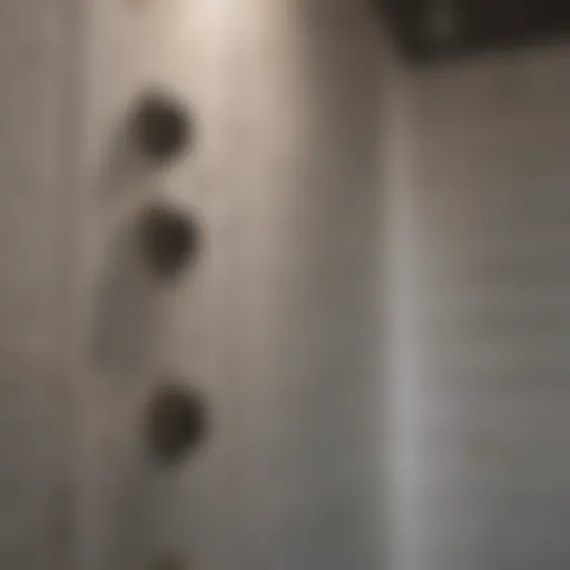 Close-up of mold in a shower corner