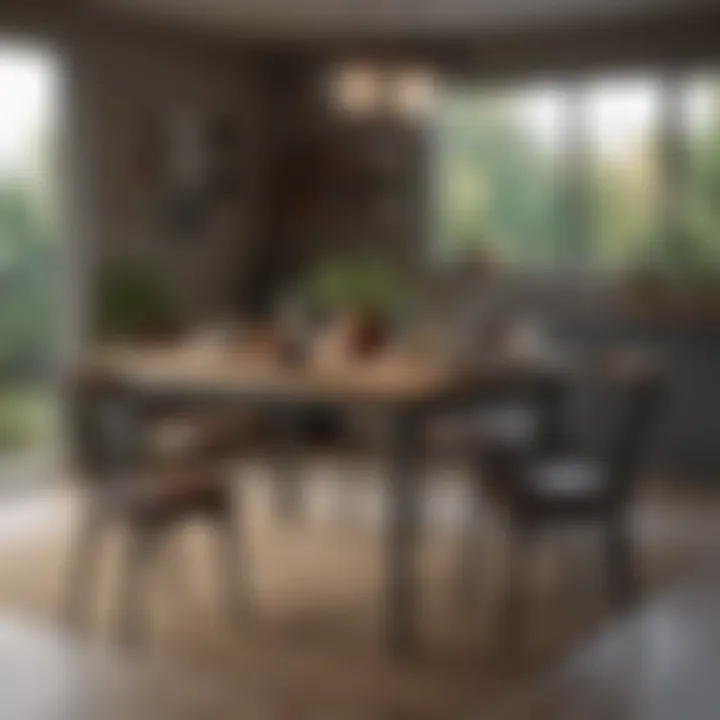 Versatile kitchen table arrangement in a cozy dining area