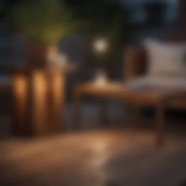 Illuminated Wood Furniture for Evening Ambiance Aesthetic wood deck furniture with integrated lighting