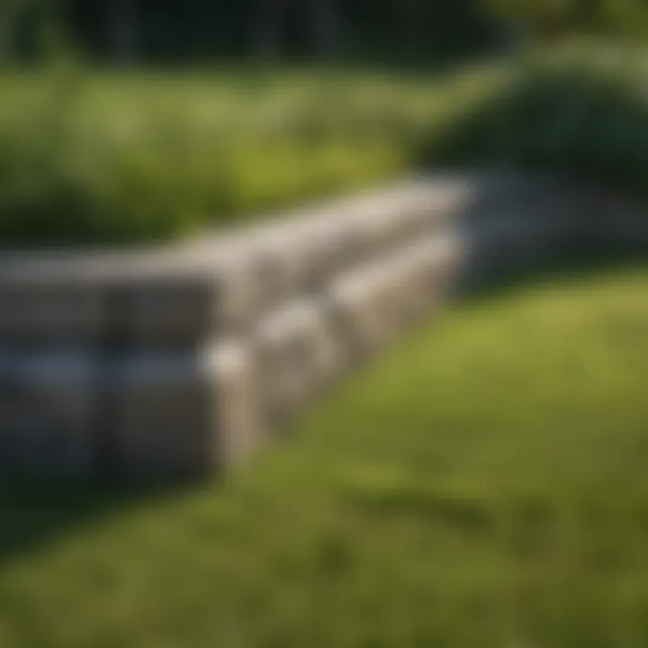 A well-defined garden edge made from natural stones