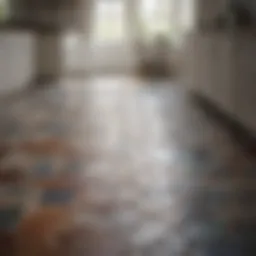 Various tile options for kitchen floors including ceramic and porcelain.