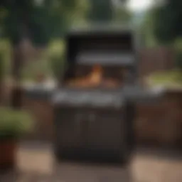 An elegant gas grill showcasing modern design and features