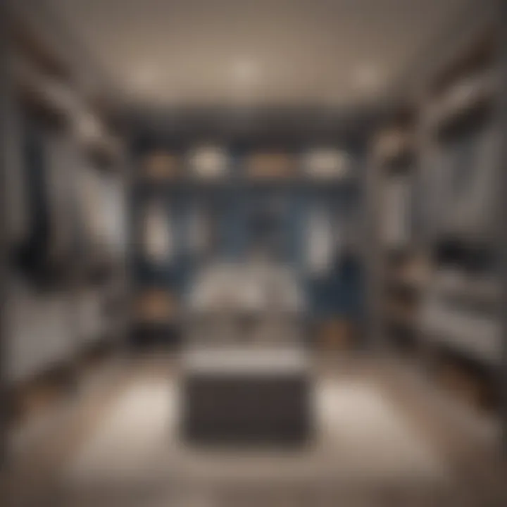 Blueprint of a well-planned walk-in closet layout