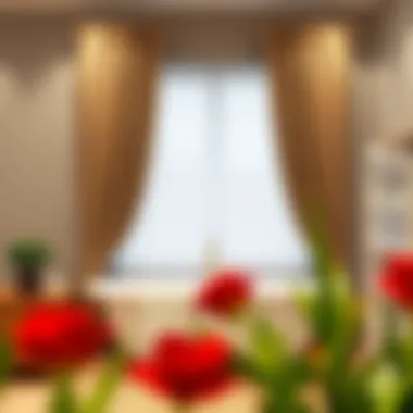 Stylish fabric curtains enhancing a modern aesthetic