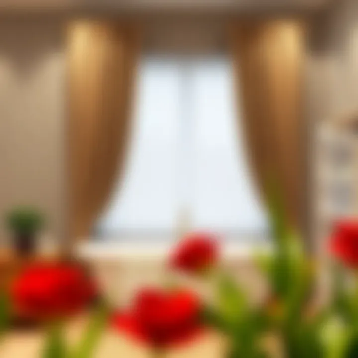 Stylish fabric curtains enhancing a modern aesthetic