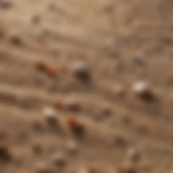 Close-up view of the materials used in beach bedding, highlighting texture and quality