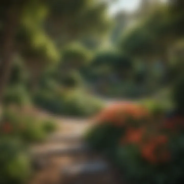 A beautifully designed garden featuring various shade tolerant species