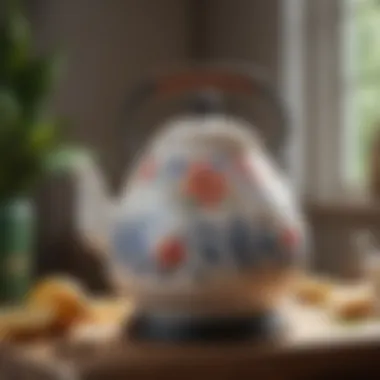 Charming Ceramic Kettle Classic ceramic kettle with floral design