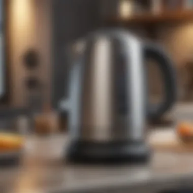Efficient Electric Kettle Electric kettle boiling water on a kitchen counter
