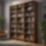 Elegant wooden bookcase showcasing modern design