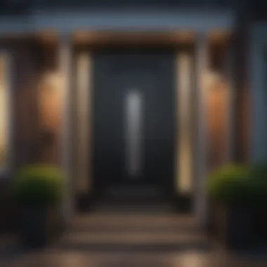 Modern Black Front Door Modern front door in sleek black finish