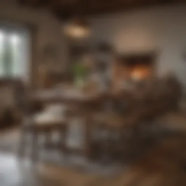 Rustic Farmhouse Dining Set Rustic farmhouse dining set with natural finish