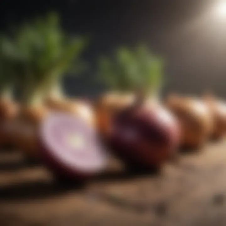 Infographic showing nutrient needs of onions