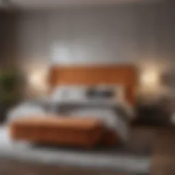 Elegant king bedroom set with plush bedding and stylish decor