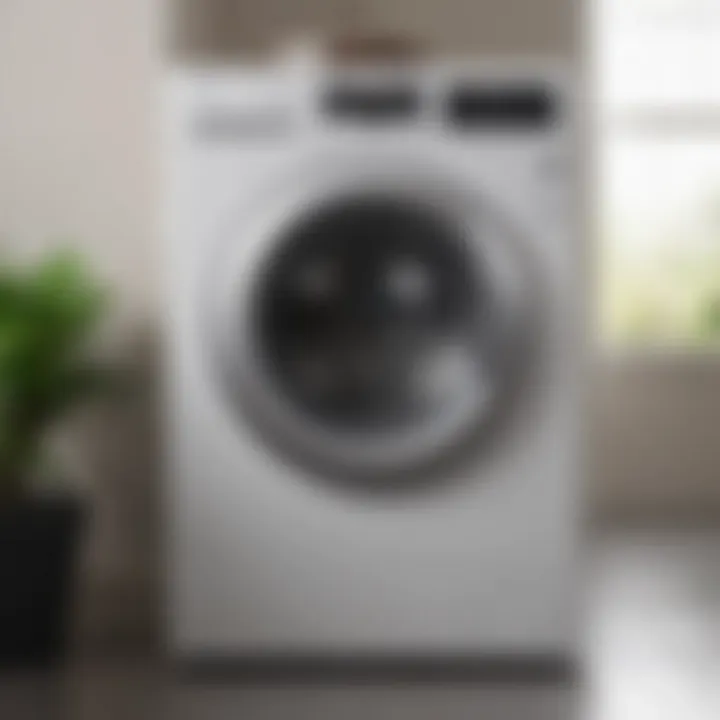 Energy-efficient LG washing machine showcasing efficiency rating