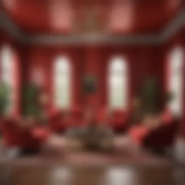 A Stylish Bold Red and Gold Living Room Stylish living room featuring bold red and gold details