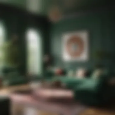 A Vibrant Green Accented Living Room Vibrant living room with rich green accents