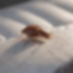 A close-up view of bed bug infestations on a mattress