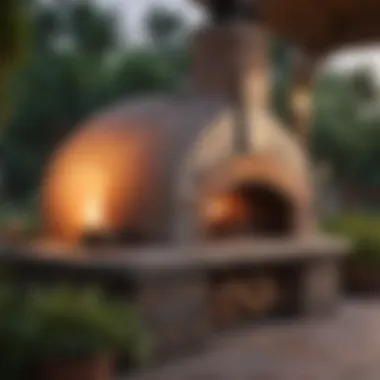 High-performance outdoor pizza oven on a patio