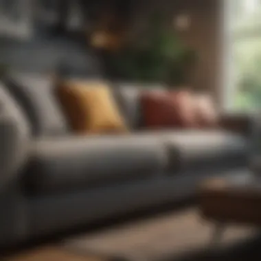 Diverse Fabric Selections Variety of fabric options for sofas