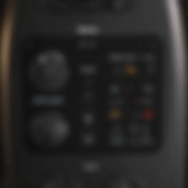 User-friendly control panel on a vacuum cleaner