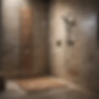 Sleek Natural Stone Tiles Enhancing Luxury Sleek natural stone tiles enhancing a luxurious shower experience