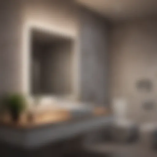 Modern bathroom lighting design concept