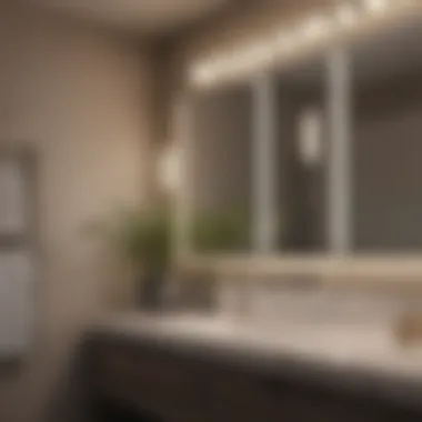 Functional lighting fixtures installed above vanity