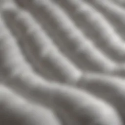 Luxurious texture of the down comforter