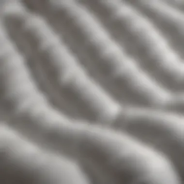 Luxurious texture of the down comforter