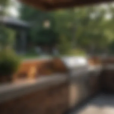 Modern Built-In Grill Patio Design Elegant built-in grill patio showcasing modern design