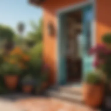 Vibrant California color palette with decorative accents