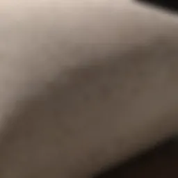 Close-up of a pillow highlighting fabric types