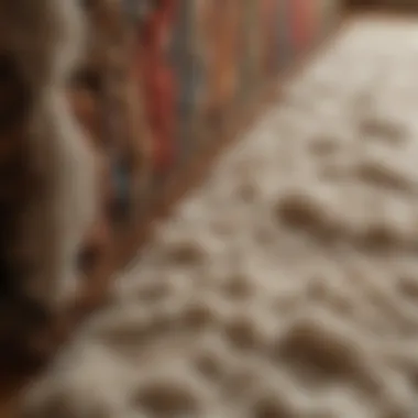 Close-up of a wool rug showcasing its texture and fibers