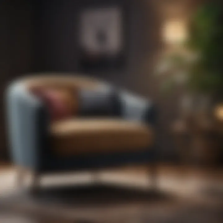 Contemporary living space featuring stylish upholstery