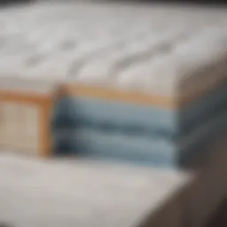 A cross-section view of a cooling mattress showcasing various layers.