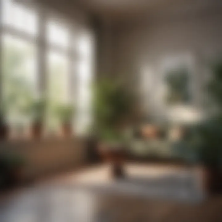 Aesthetic arrangement of plants in a bright room