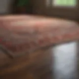 Cleaning an area rug on hardwood flooring