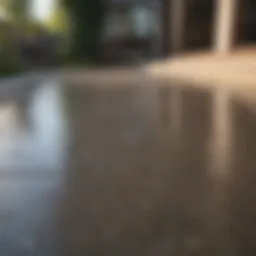 A pristine concrete patio ready for cleaning