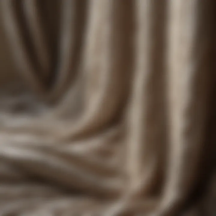 Close-up of delicate fabric fibers showcasing texture