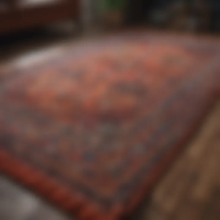 Colorful area rug on a clean floor