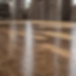 Spotless laminate floor reflecting light