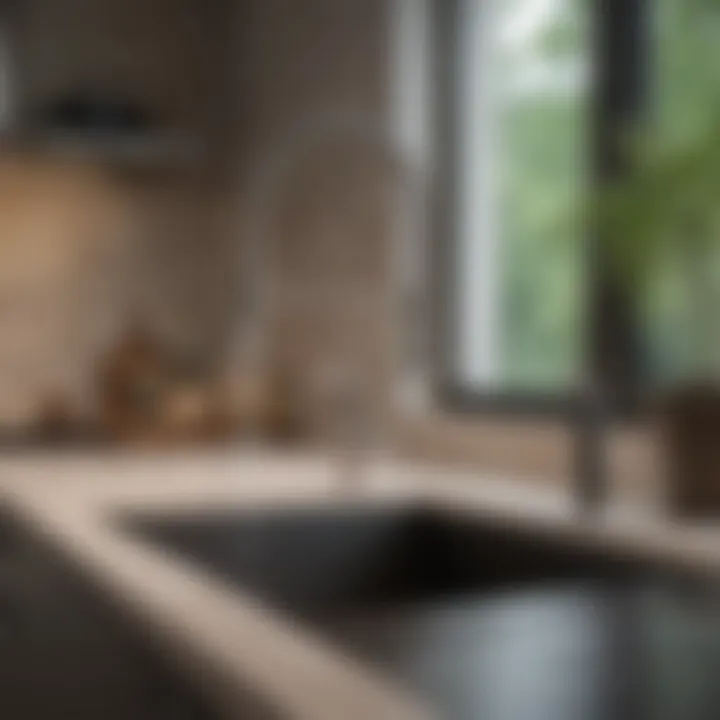 Clofy kitchen faucet installed in a contemporary kitchen setting