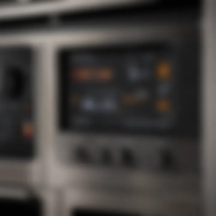 Close-up of the control panel with intuitive buttons and settings