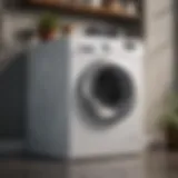 A sleek mid-range washing machine showcasing modern design and features
