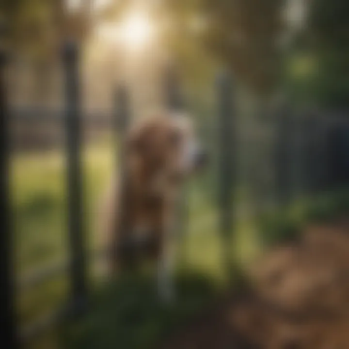 Illustration of different materials used in dog fencing, highlighting durability and aesthetics.
